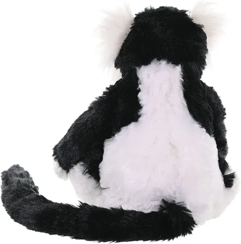 Vista 3 de Wild Republic Black and White Lemur, Cuddlekins Mini, animal de peluche, 8 pulgadas, regalo para niños, juguete de peluche, botellas de agua
