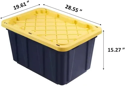 Vista 2 de HDX Bolsa de almacenamiento de plástico de polipropileno resistente, 27 galones, color negro (paquete de 5)