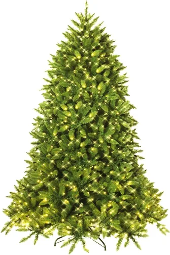 Vista 15 de HAPPYGRILL Árbol de Navidad artificial preiluminado de 4 pies con 296
