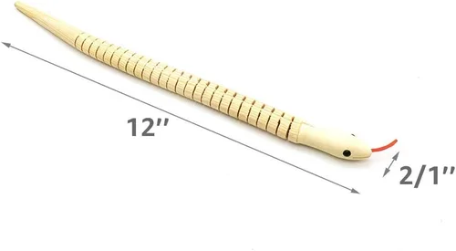 Vista 3 de Modelos de serpiente de madera sin terminar de 8 piezas, 12 pulgadas