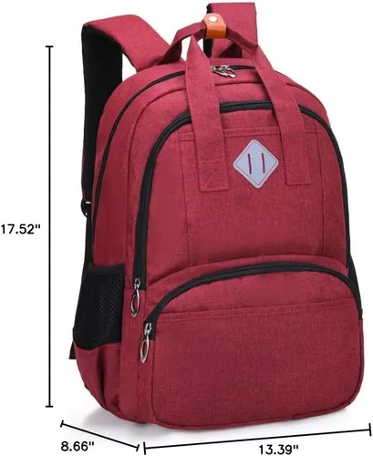 Vista 8 de HOPYOCK - Mochilas infantiles para niños, bolsas de libros de escuela primaria y media con múltiples bolsillos para niños con diseño reflectante