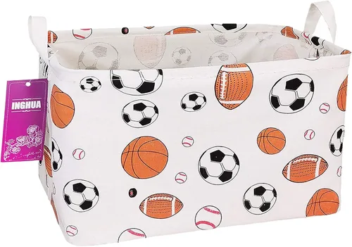 Vista 29 de Cesta de almacenamiento rectangular de tela con organizador de tela para juguetes, libros, ropa, regalos, mascotas - Perfecta para el hogar Rec