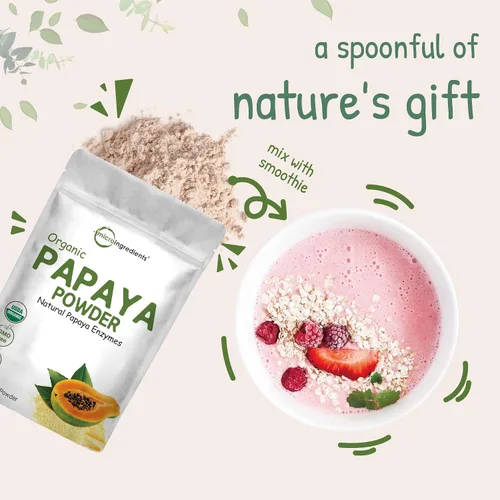 Vista 6 de Micro Ingredients Polvo de Fruta de Papaya Orgánica, 8 Onzas, Liofilizado, Naturalmente Rico en Enzima de Papaya, Apoya la Función Antioxidante