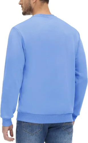 Vista 105 de MAGCOMSEN Sudadera de cuello redondo para hombre de manga larga casual cálida de forro polar