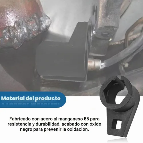 Vista 6 de Herramienta de extracción de llave de enchufe con sensor de oxígeno O2 automotriz, unidad de 3/8 pulgadas, 7/8 pulgadas (0.866 in), sensor de acceso