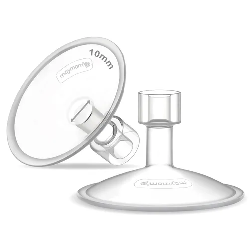 Vista 43 de Maymom MyFit Crater Series - Protector de pecho pequeño de 0.394 in con diseño de dos piezas compatible con piezas de bomba Medela; reemplazo