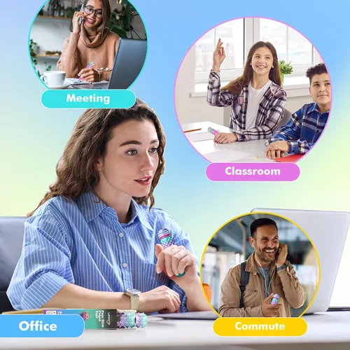 Vista 5 de Juguetes Fidget de Estimulación del Dolor para Adultos: Grippie con Pinchos Giratorios para Alivio de la Ansiedad - Juguetes Sensoriales
