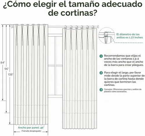 Vista 9 de HOMEIDEAS Cortinas plisadas de color naranja quemado 100% opacas, mezcla de lino de lujo con aislamiento térmico con ganchos ajustables, para sala