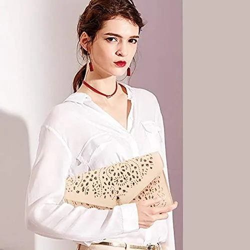 Vista 4 de Mily Glitter Sequins Envolvente Clutch Tote Bolso de hombro
