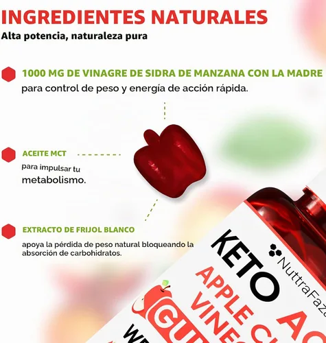 Vista 4 de Suplemento Keto ACV Gummies - Gomitas de vinagre de sidra de manzana keto