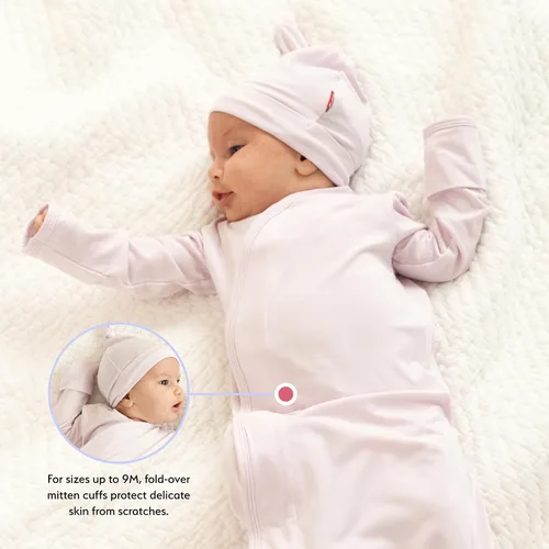 Vista 5 de Magnético Me Pijamas con piecitos de modal suave para bebé con cierre magnético rápido Pijama para niños y niñas, recién nacido a 24 meses