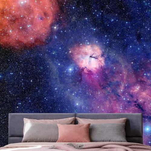 Vista 43 de NWT Calcomanía removible para pared, diseño de nube galáctica, estrella, nebulosa, fantasía, ciencia ficción, astronomía y arte espacial, arte