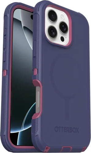 Vista 32 de OtterBox - Funda para iPhone 16, serie Defender, color azul (Baby Blue Jeans)