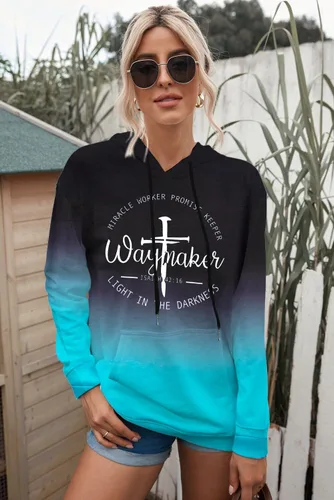 Vista 3 de FASHGL Sudadera Waymaker con capucha para mujer Miracle Worker Promise Keeper, sudadera con capucha de fe cristiana