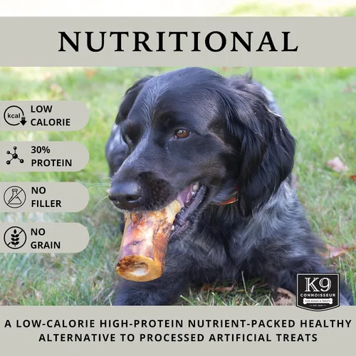 Vista 3 de K9 Connoisseur Huesos para perros hechos en Estados Unidos para masticadores agresivos de razas grandes, todo natural, de larga duración, carnoso