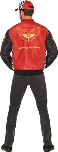 Vista 2 de Spirit Halloween Cars - Disfraz de Rayo McQueen para adulto Con licencia oficial Disney Pixar