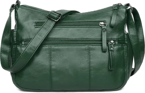 Vista 16 de Bolsos VOLGANIK ROCK para mujer de piel sintética suave, bolso de hombro para damas, bolso bandolera y bolsos de mano, liviano, con bolsillos