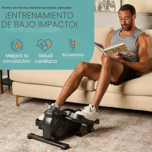 Vista 2 de Lifepro Flexstride Under Desk Elliptical with Red Light Therapy Option 8 resistance levels, forward/reverse motion, Bluetooth LCD tracker.