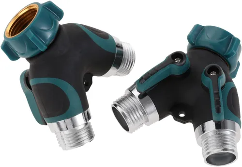 Vista 7 de Divisor de manguera de jardín, conector de manguera de 2 vías, divisor de manguera resistente en Y, divisor de grifo con conector de 3/4 pulgadas