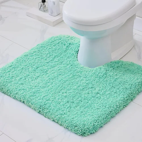 Vista 39 de Disolla - Alfombra antideslizante pequeña y esponjosa para el suelo del baño, lavable, afelpada, para ducha, absorbente, color beige, 17 x 24