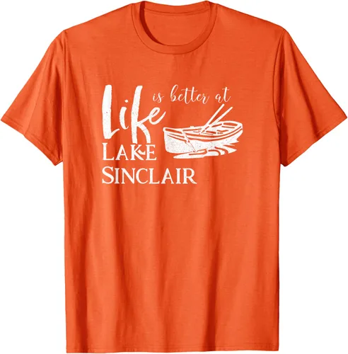Vista 78 de Life is Better at Lake Sinclair Georgia Camiseta Negro