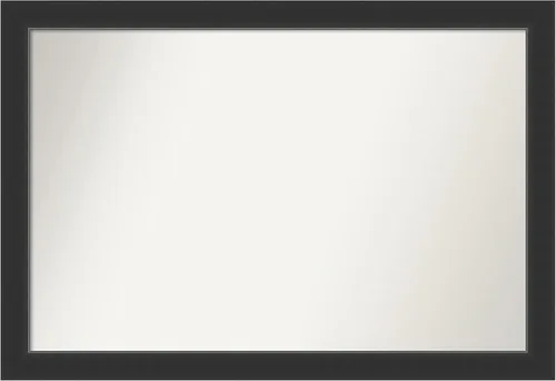 Vista 162 de Amanti Art Espejo personalizado, espejo de baño negro Astor, espejo de pared o espejo de tocador de baño sobre el fregadero (25 x 25 pulgadas)