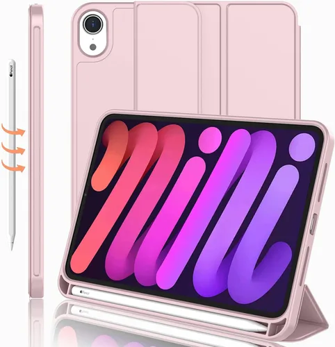 Vista 19 de iMieet Funda para iPad mini 7 2024 (A17 Pro), Funda para iPad mini 6 (8.3 pulgadas, modelo 2021), Funda para iPad mini 7ª/6ª generación con soporte