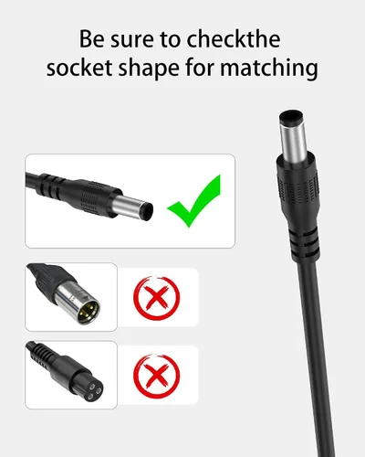 Vista 5 de VHBW Cargador de 42V 2A para iScooter i9, i9 Pro, i8, i8L, 1S Cargador eléctrico para scooter compatible con isinwheel S9/S9 Pro/S9 Max Scooters