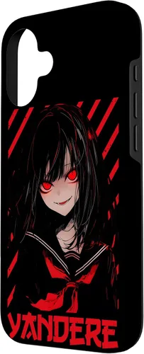 Vista 2 de Funda para iPhone 16 Yandere Anime Girl Kawaii Emo Goth Otaku Anime Manga Lover