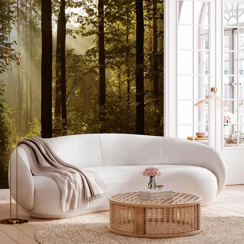 Vista 50 de artgeist Mural de pared premium Bosque púrpura, 79 x 55 pulgadas, papel tapiz no tejido, decoración de pared de vellón, impresión fotográfica
