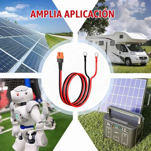 Vista 6 de ELFCULB Cable XT60i a terminal de anillo O, cable XT60i hembra de 10AWG a conector de anillo O con alambre puro estañado, para batería RC, estación