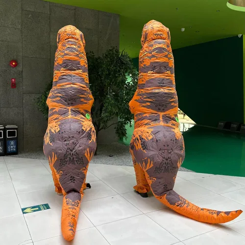 Vista 6 de Vsuna Disfraces de dinosaurio para adultos, disfraz de t rex para adultos, disfraz de dinosaurio inflable para Halloween, cosplay, fiesta, Navidad