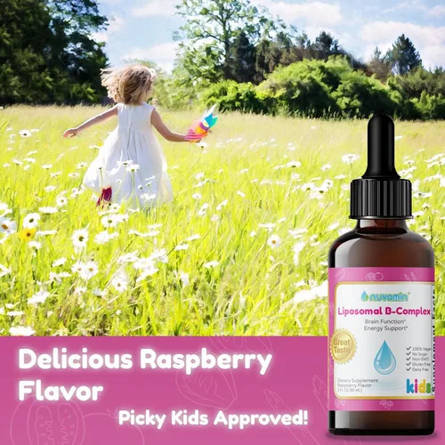Vista 6 de Nuvamin - Gotas de complejo B liposomal líquido para niños, bebés y adultos, 2 onzas líquidas (2.0 fl oz), 120 porciones diarias. B1, B2, B3, B5