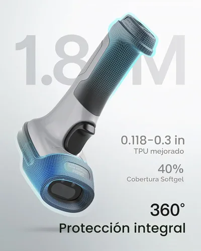 Vista 3 de Inateck - Escáner de código de barras Bluetooth, 1 carga para 180 días de espera, alcance de 35 m, escaneo automático rápido y preciso, BCST-70