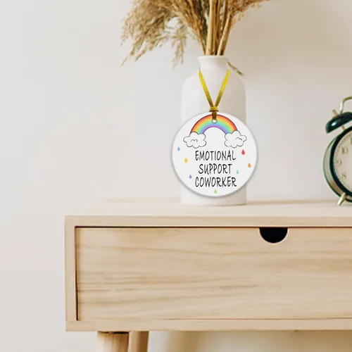 Vista 6 de REWIDPARTY Divertidos regalos para compañeros de trabajo para mujeres, recuerdo de placa de cerámica de apoyo emocional, regalos de cumpleaños