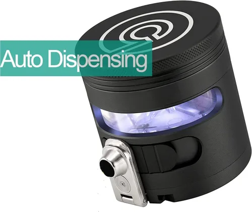 Vista 2 de Cloudious9 - Tectonic9 Molinillo Manual Dispensador Automático Grande de 2.5" de Aleación de Aluminio (Negro), Solo para Hogar y Cocina