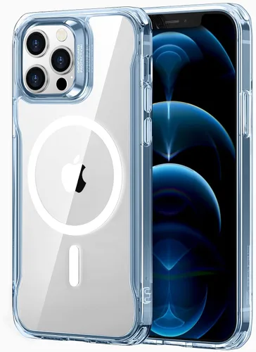 Vista 18 de ESR Funda magnética híbrida con HaloLock, compatible con iPhone 14 y 13, compatible con MagSafe, protección de grado militar a prueba de golpes Negro