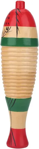 Vista 2 de Bnineteenteam Instrumento de percusión Guiro de madera en forma de pez con raspador