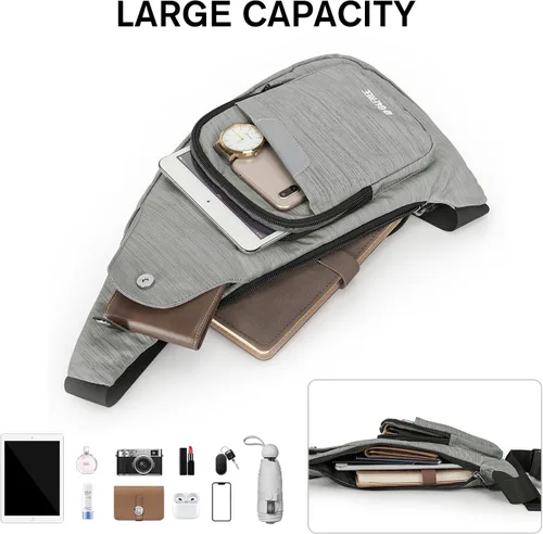 Vista 5 de G4Free Sling Bag RFID Blocking Sling Backpack+Lightweight Sling Crossbody Bag