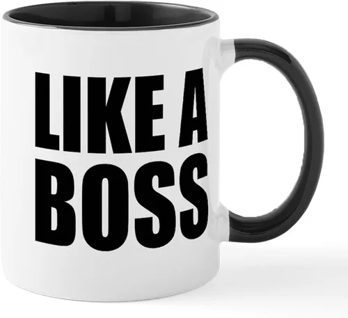Vista 9 de CafePress – como un Boss Taza – El único Taza de café, taza de café, S, Blanco