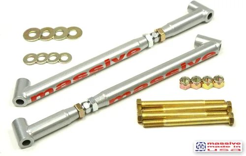 Vista 3 de Fabricado en Estados Unidos VICTORY SILVER COMPETITION SERIES Kit de brazo de control superior e inferior con soporte compatible con 68-72 GM A Body