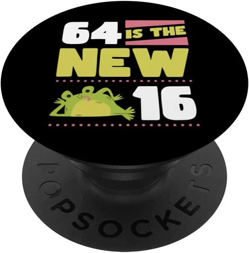 Vista 6 de 64 Is The New 16 64th bisiesto año broma de fiesta de cumpleaños PopSockets MagSafe PopGrip para iPhone
