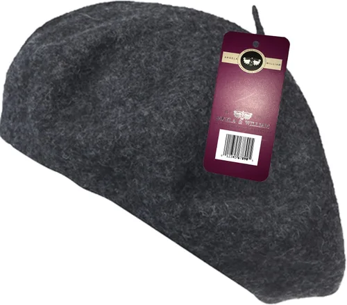 Vista 38 de WW004 Invierno 100% Lana Cálida Arte Francés Vasco Boina Tam Beanie Cap