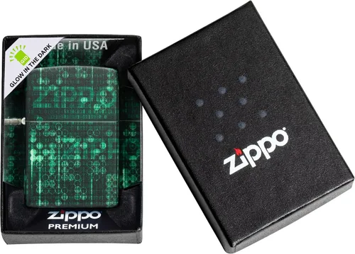 Vista 6 de Zippo Encendedor de bolsillo con diseño de patrón de 540 colores que brilla en la oscuridad