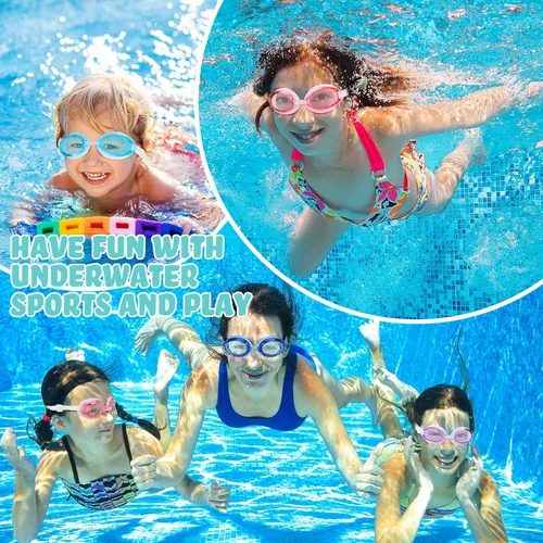 Vista 4 de Macarrie 30 gafas de natación para niños a granel, regalos para niños y niñas, para piscina, surf, buceo