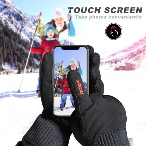Vista 5 de WTACTFUL - Guantes de esquí, impermeables, transpirables, para pantalla táctil, snowboard, para hombres y mujeres
