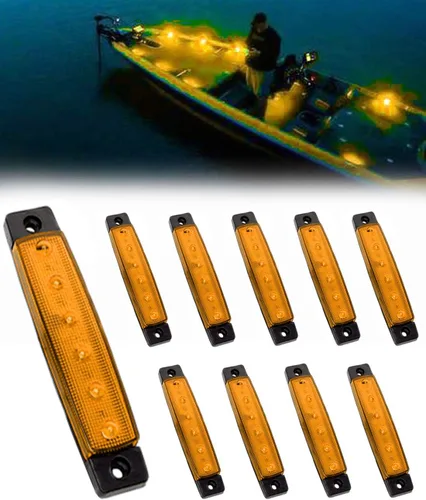 Vista 12 de Shangyuan Luces marinas para barco, luces interiores LED utilitarias para cubierta de cortesía, luz de cabina de popa de popa de 12 V, luces marinas