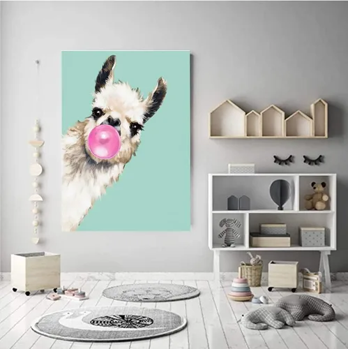 Vista 3 de Peeua Kits de pintura de diamantes 5D para adultos y niños, arte de diamantes de alpaca, arte de bricolaje, bordado de punto de cruz, manualidades