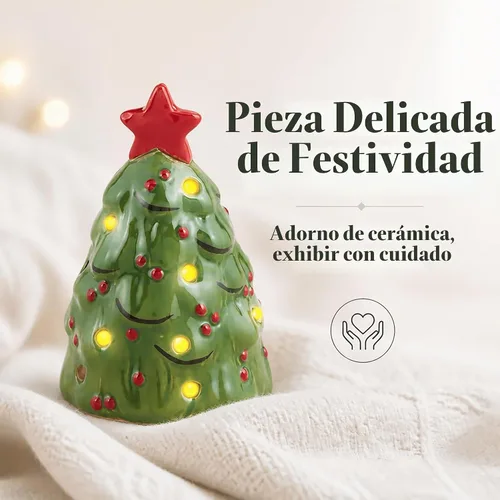 Vista 3 de Mud Pie Figura Decorativa de Árbol Iluminada; 4 1/2" x 2 3/4" Diá