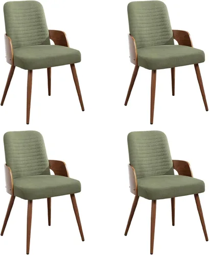 Vista 13 de Juego de 2 sillas de comedor, sillas de cocina modernas de mediados de siglo, sillas decorativas tapizadas de piel sintética, patas de metal, sillas